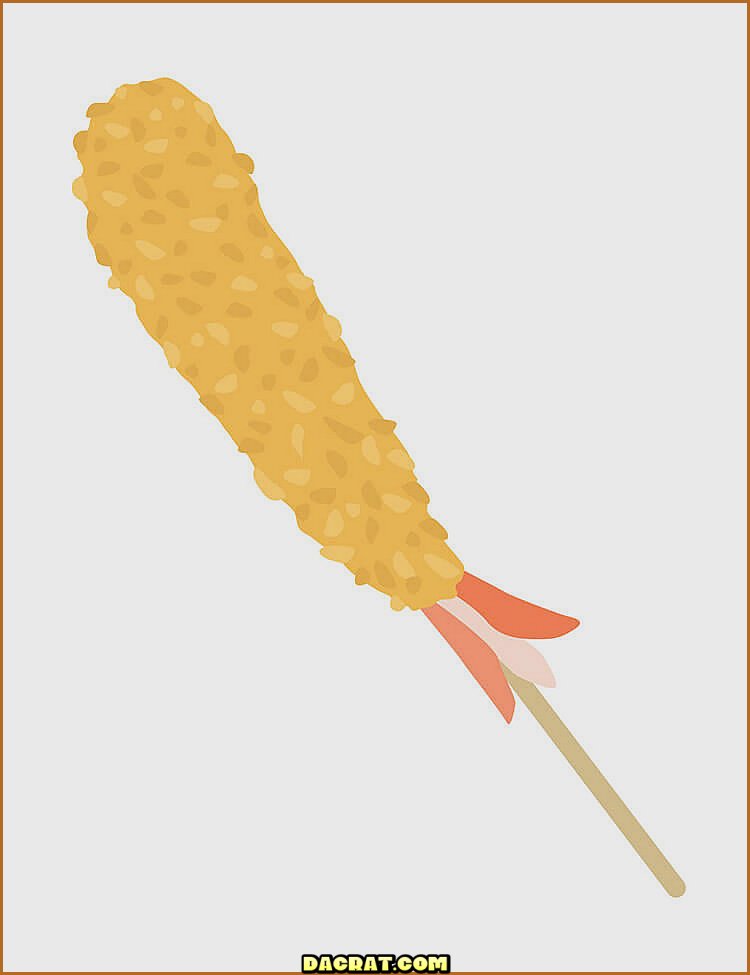 Dibujo de tempura de camarones