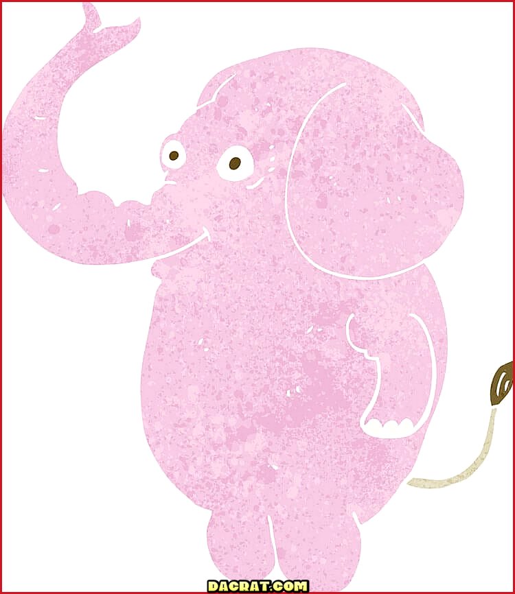 Elefante rosa divertido