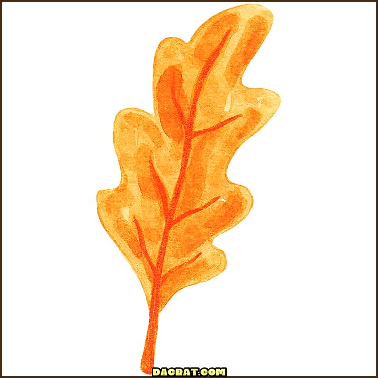 Dibujo de hoja de naranja