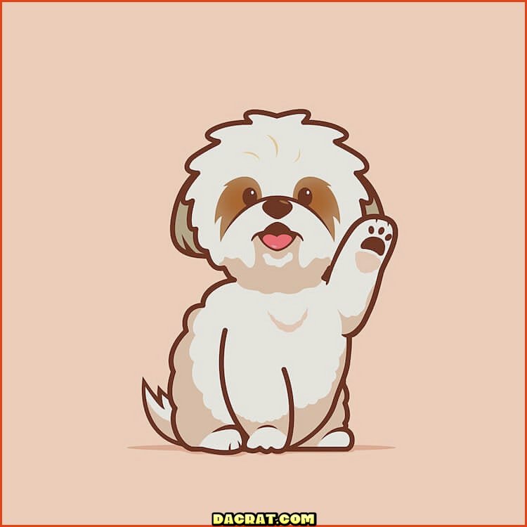 Dibujo de perro Shih Tzu