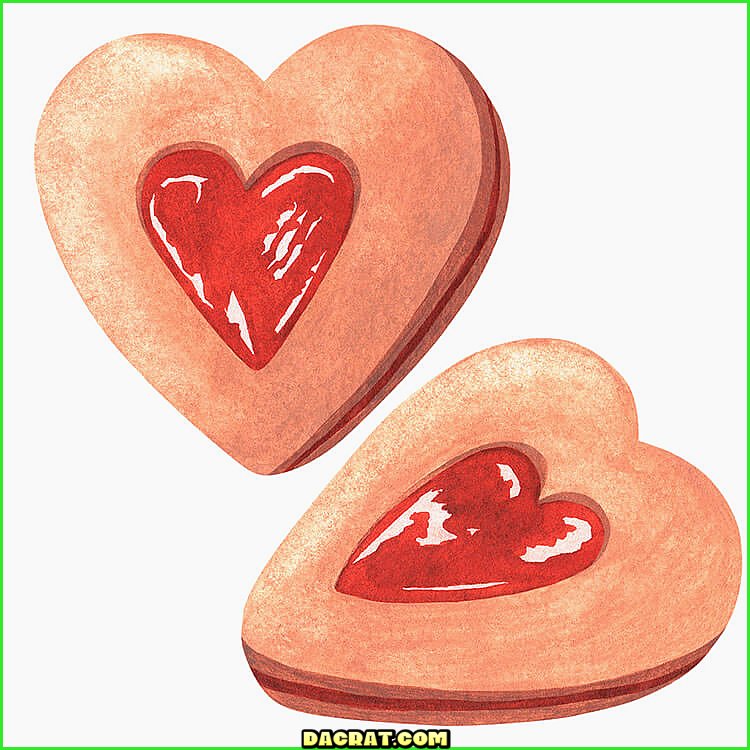 Galletas de mermelada en forma de corazón