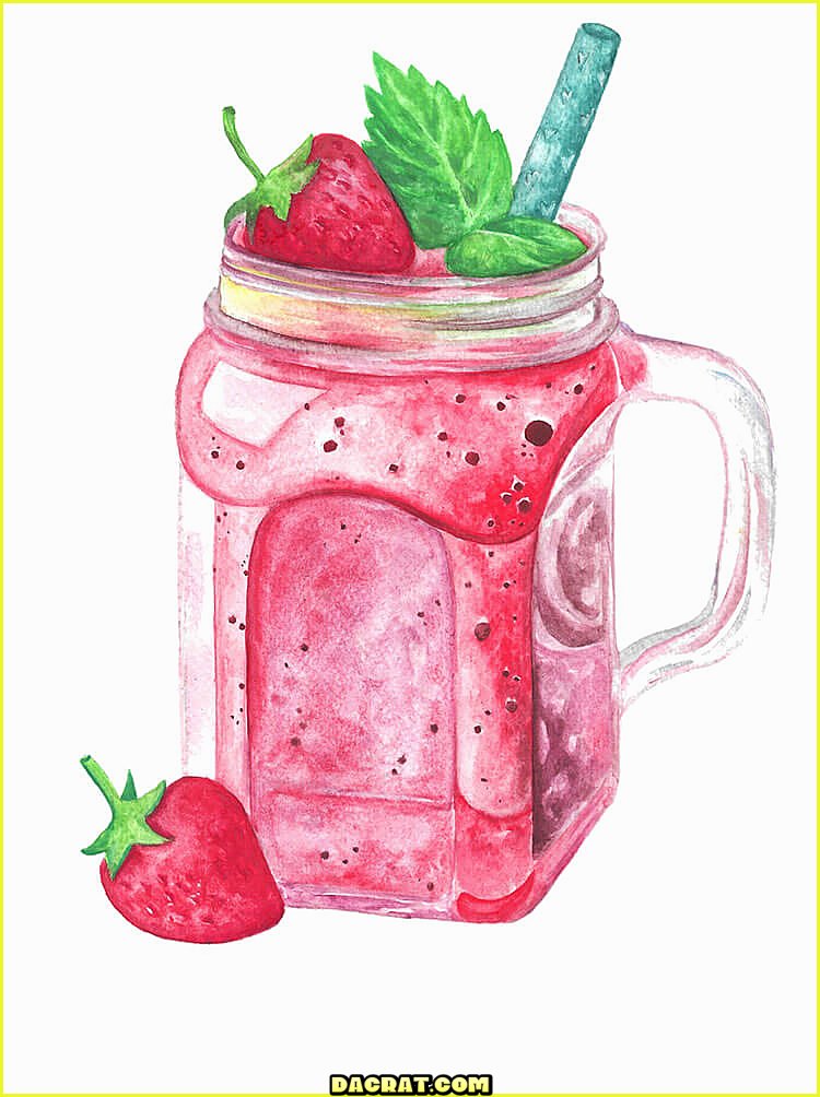 Dibujo de jugo de fresa