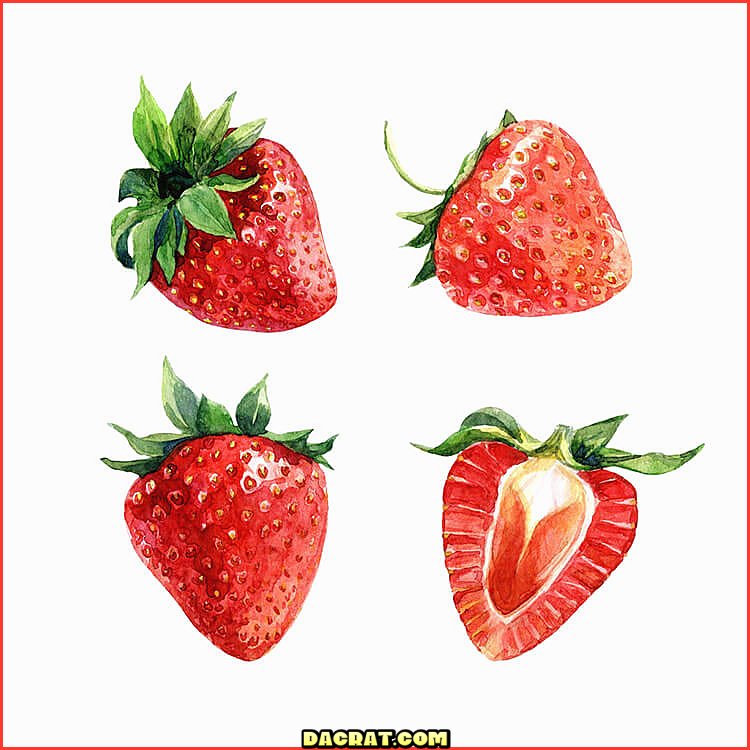 Cuatro diseños diferentes de fresas.